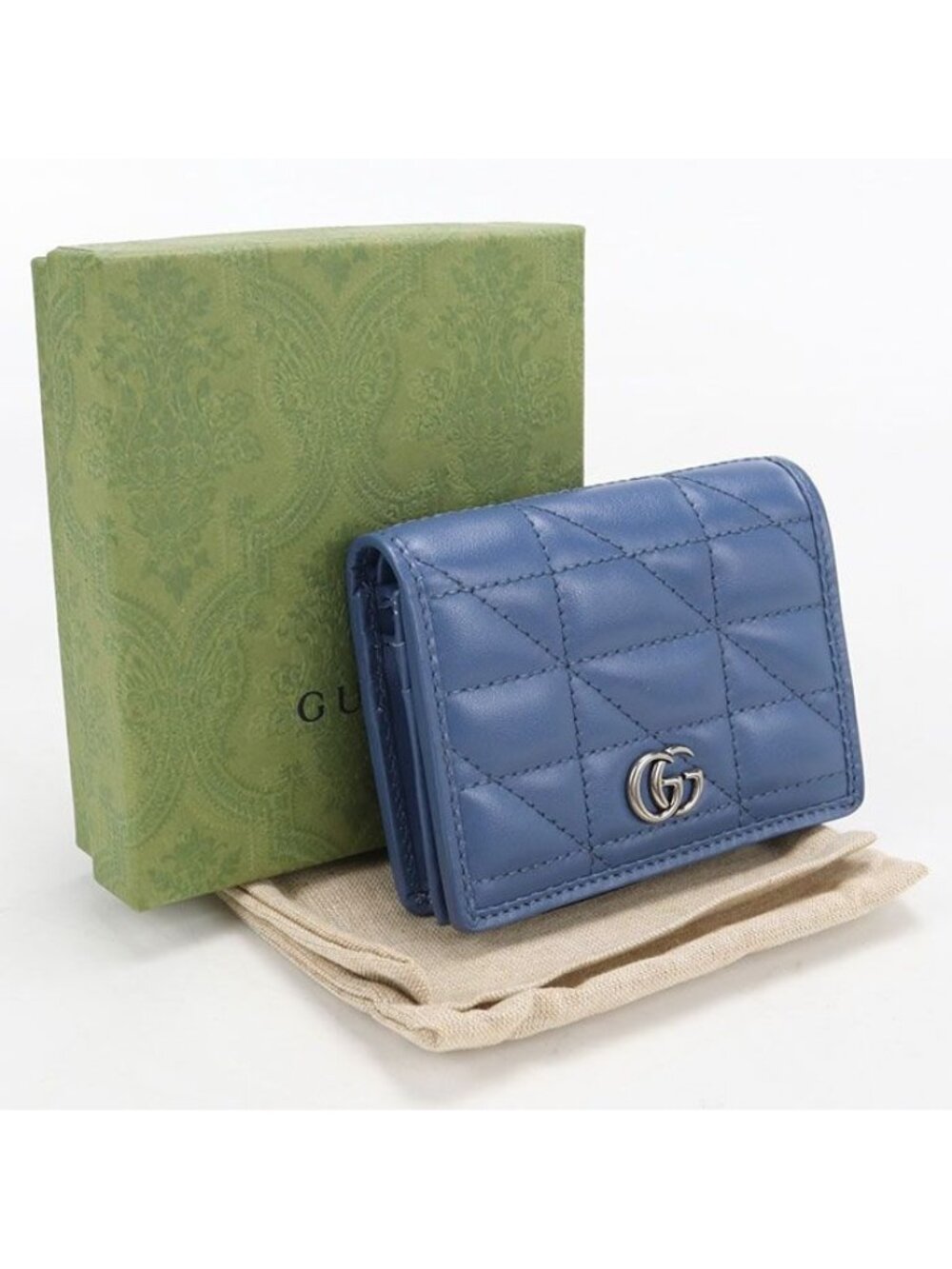 Gucci Small Wallet Double Bifold Quilted Leather